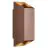 Nordlux Nico Wandleuchte Aluminium Rostig Up & Down | IP54 - Geeignet für 2x GU10