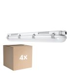 Lot 4x Ledvance Réglette LED Étanche Imperméable Value 18W 2160lm - 840 Blanc Froid | 60cm 