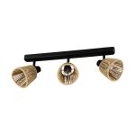 Eglo Plafonnier Keelby Acier Noir | IP20 - Convient pour 3x E14 
