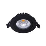 Noxion LED inclinable Slim Spot Noir 6W 550lm - 930 Blanc Chaud | Diamètre 75mm - IP54 - Meilleur rendu des couleurs 