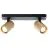 Brilliant Marty Plafonnier Aluminium Sablonneux Noir Dorée 10W 700lm - 830 Blanc Chaud | Incl. 2x GU10
