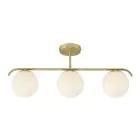 Nordlux Grant  Suspension Luminaire Verre Laiton | Convient pour 3x E14